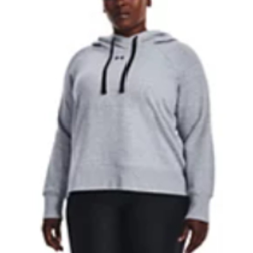 Women's UA Rival Fleece HB Gray Hoodie 2X- New Without Tags